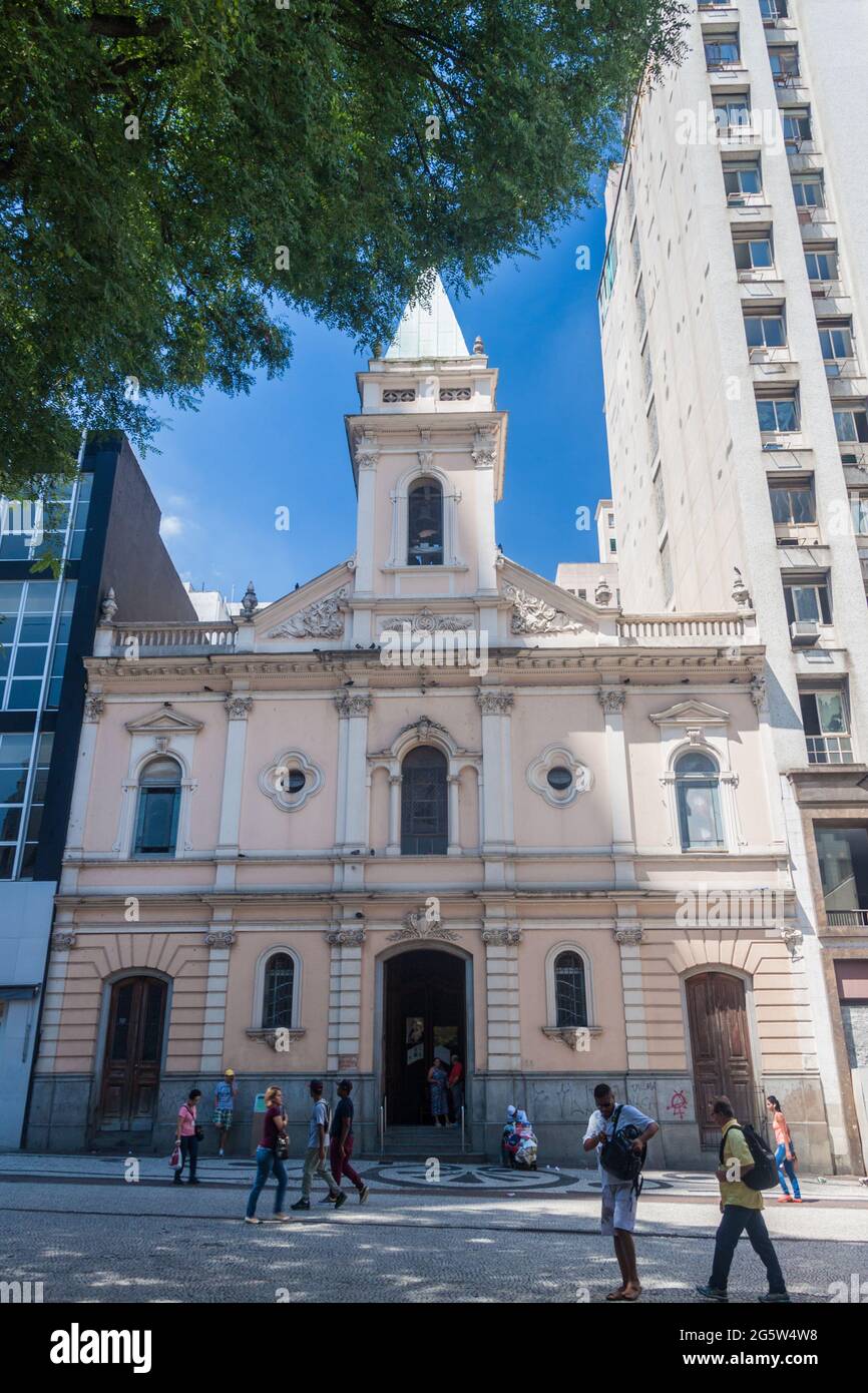 SAO PAULO, BRÉSIL - 3 FÉVRIER 2015 : église Igreja de Santo Antanio à Sao Paulo, Brésil Banque D'Images