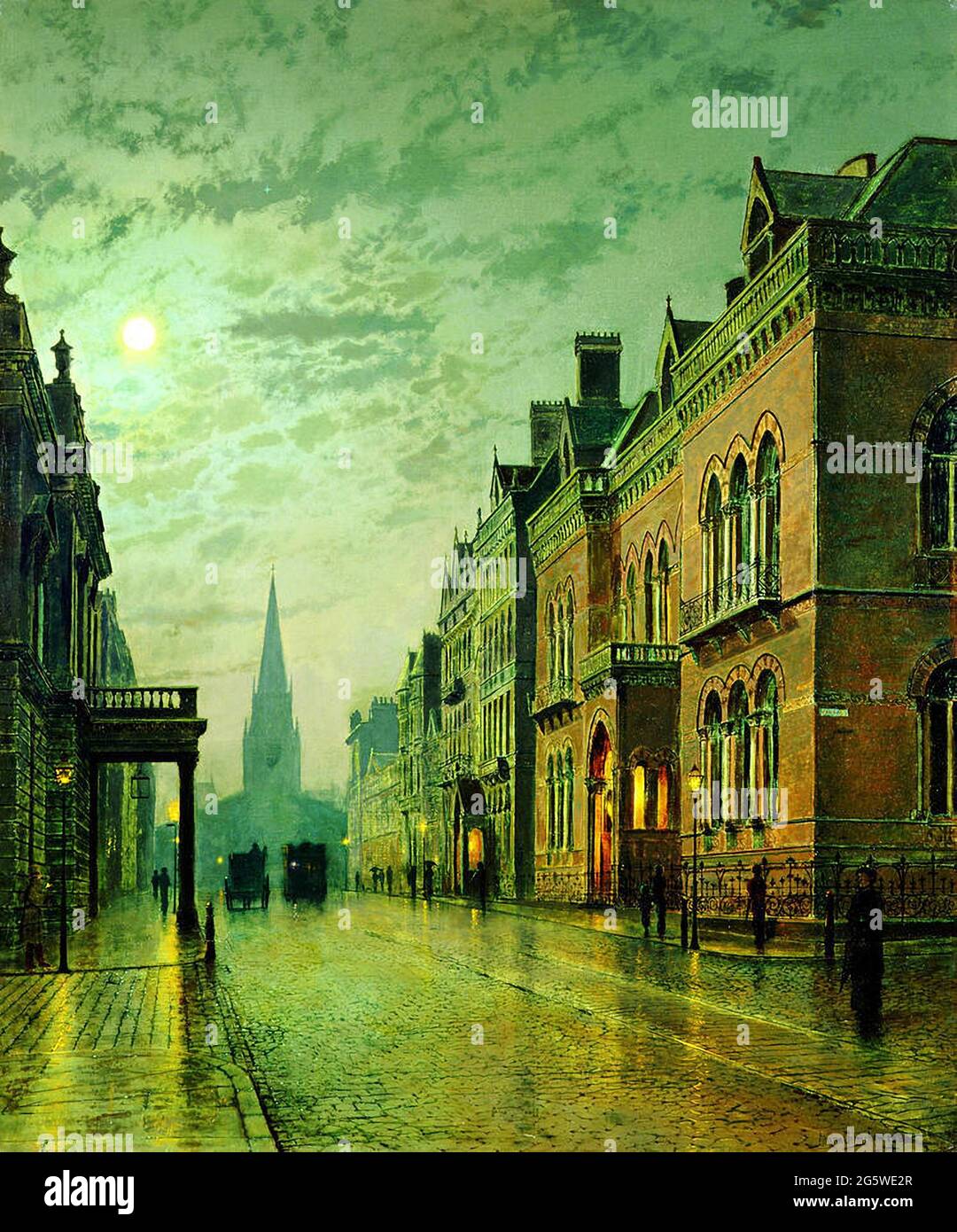 John Atkinson Grimshaw œuvre intitulée Park Row, Leeds, de 1882 Banque D'Images