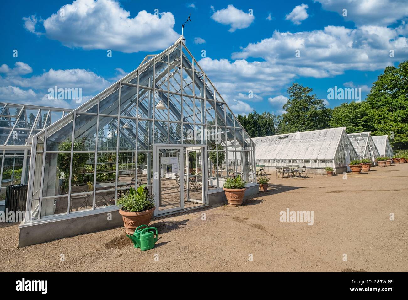 Jardin potager au château royal des reines danoises à Graasten, Danemark Banque D'Images