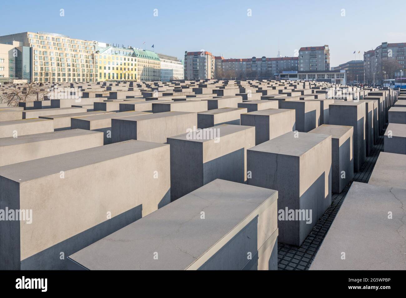 BERLIN, GERMANY, FEBRUARY - 13, 2017: The memorial of Holocaust. Banque D'Images