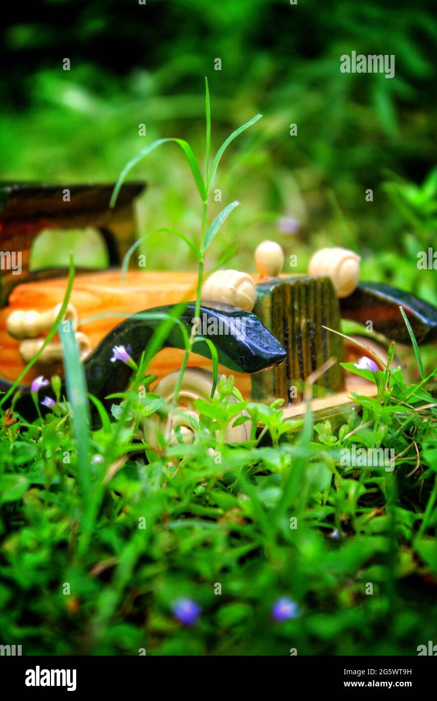 voiture en bois Banque D'Images