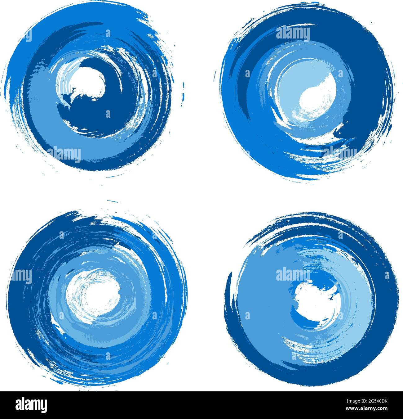 Jeu de taches de peinture de grunge, taches de peinture de grunge, taches d'encre, texturées vectorielles Illustration de Vecteur