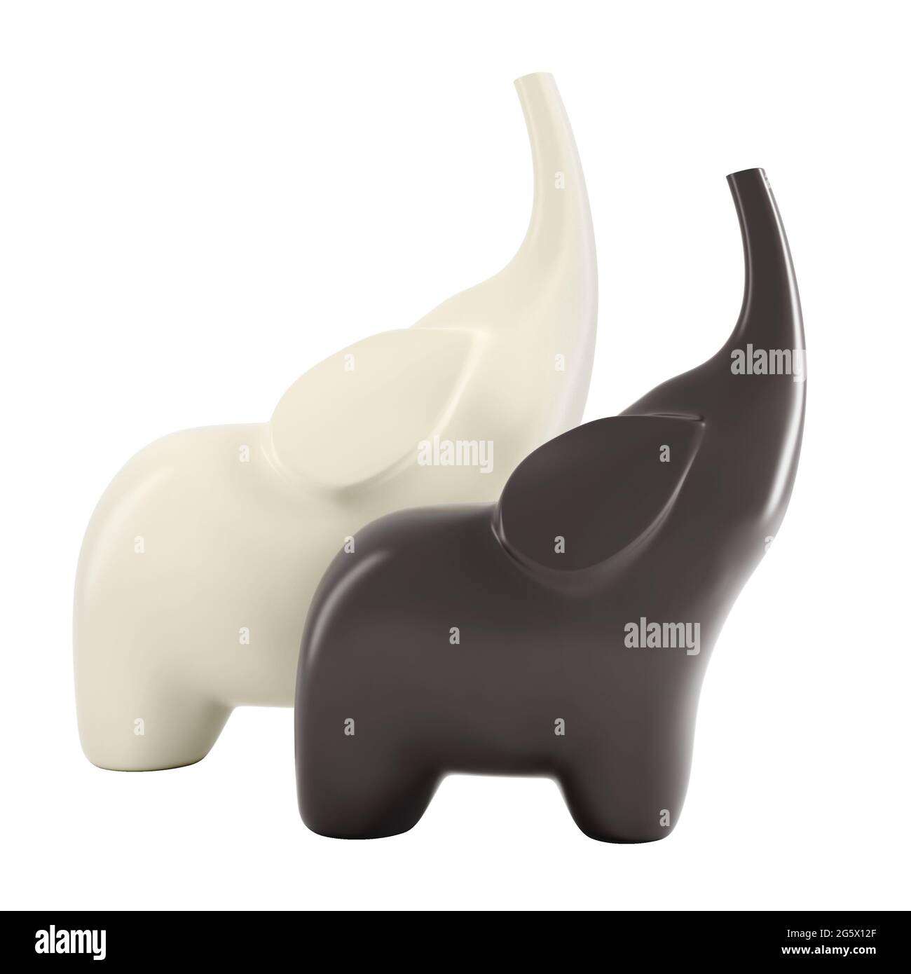 Accueil décoration objet modèle 3D rendu avec fond blanc . Banque D'Images