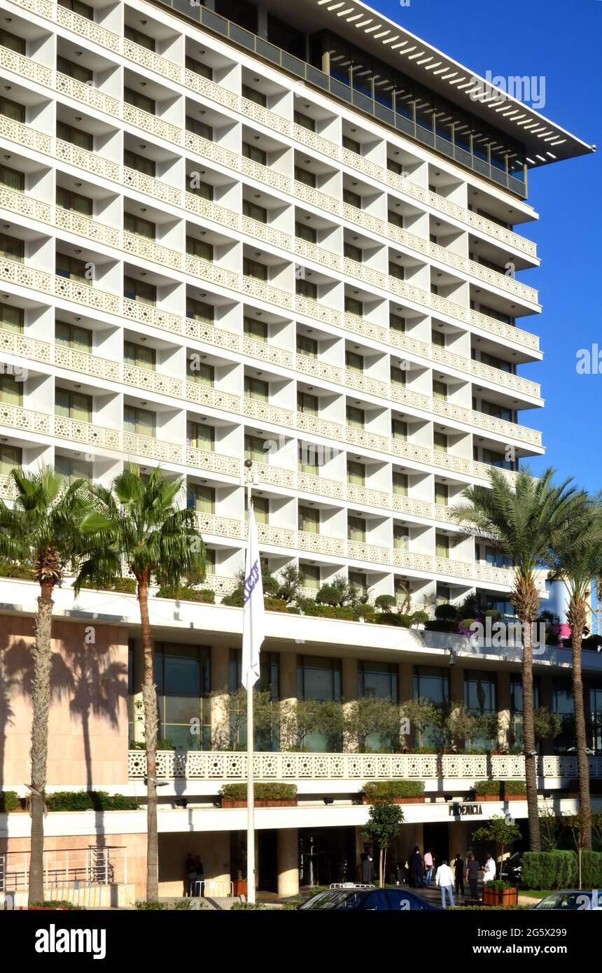 LIBAN. BEYROUTH. L'HÔTEL PHOENICIA, DU GROUPE INTERCONTIENTAL, VIENT DE CÉLÉBRER EN 2011, SES 50 ANS D'EXISTENCE. C'EST LE PAL LE PLUS LUXUEUX Banque D'Images