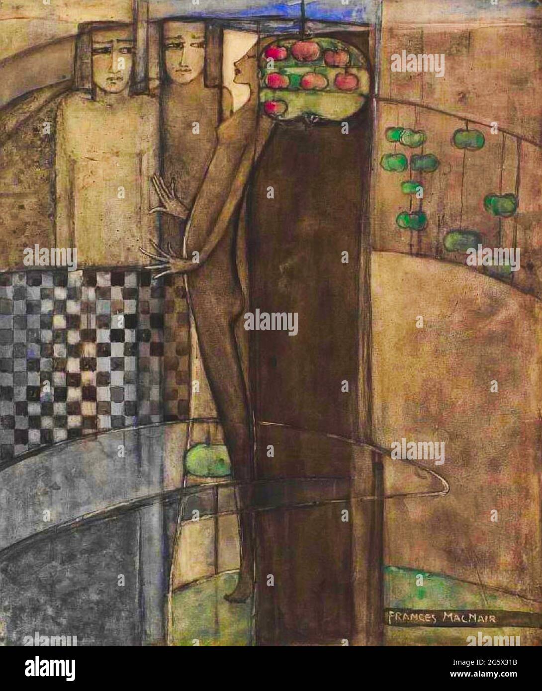 Oeuvres d'art de Frances Macdonald MacNair - prudence et désir Banque D'Images