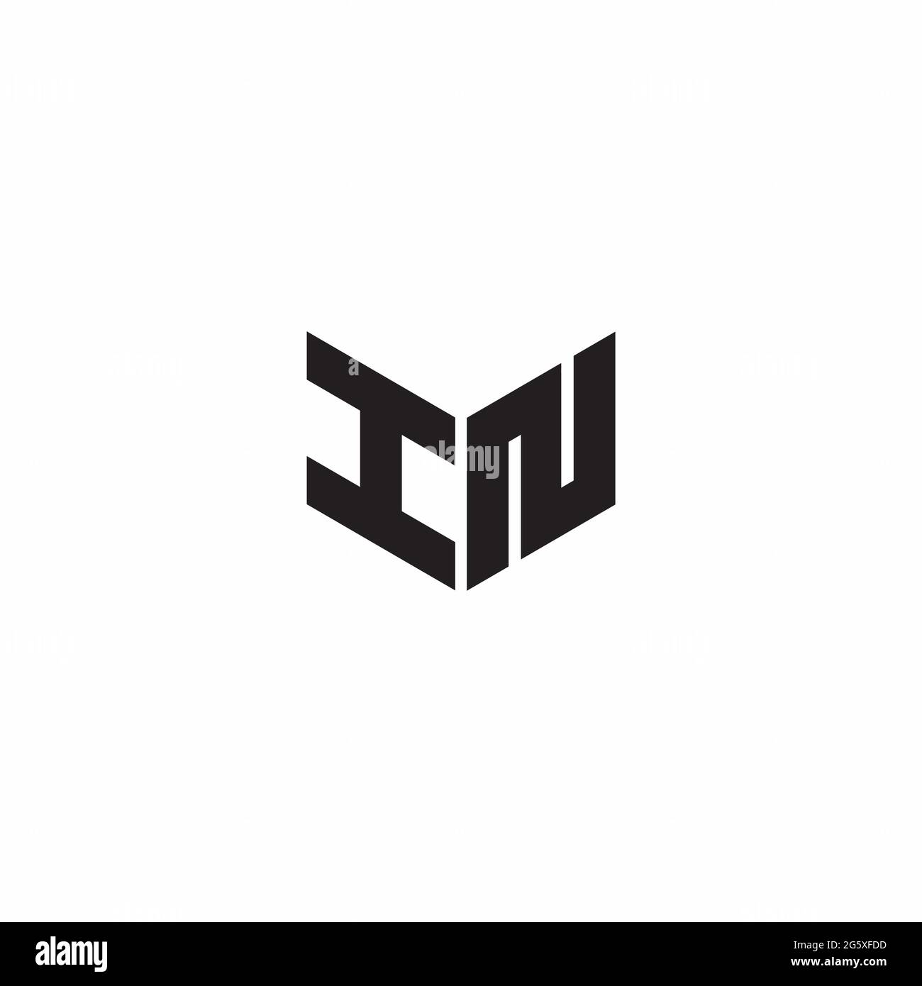 Lettre de logo Monogram modèle de conception initiale isolé sur fond blanc Illustration de Vecteur