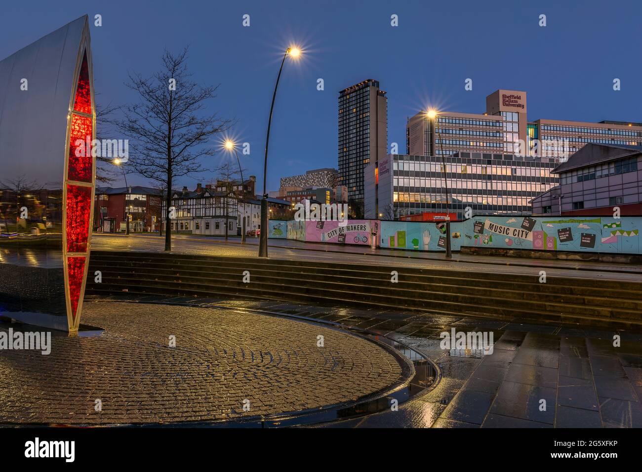 The Cutting Edge, Sheaf Square Sheffield Banque D'Images