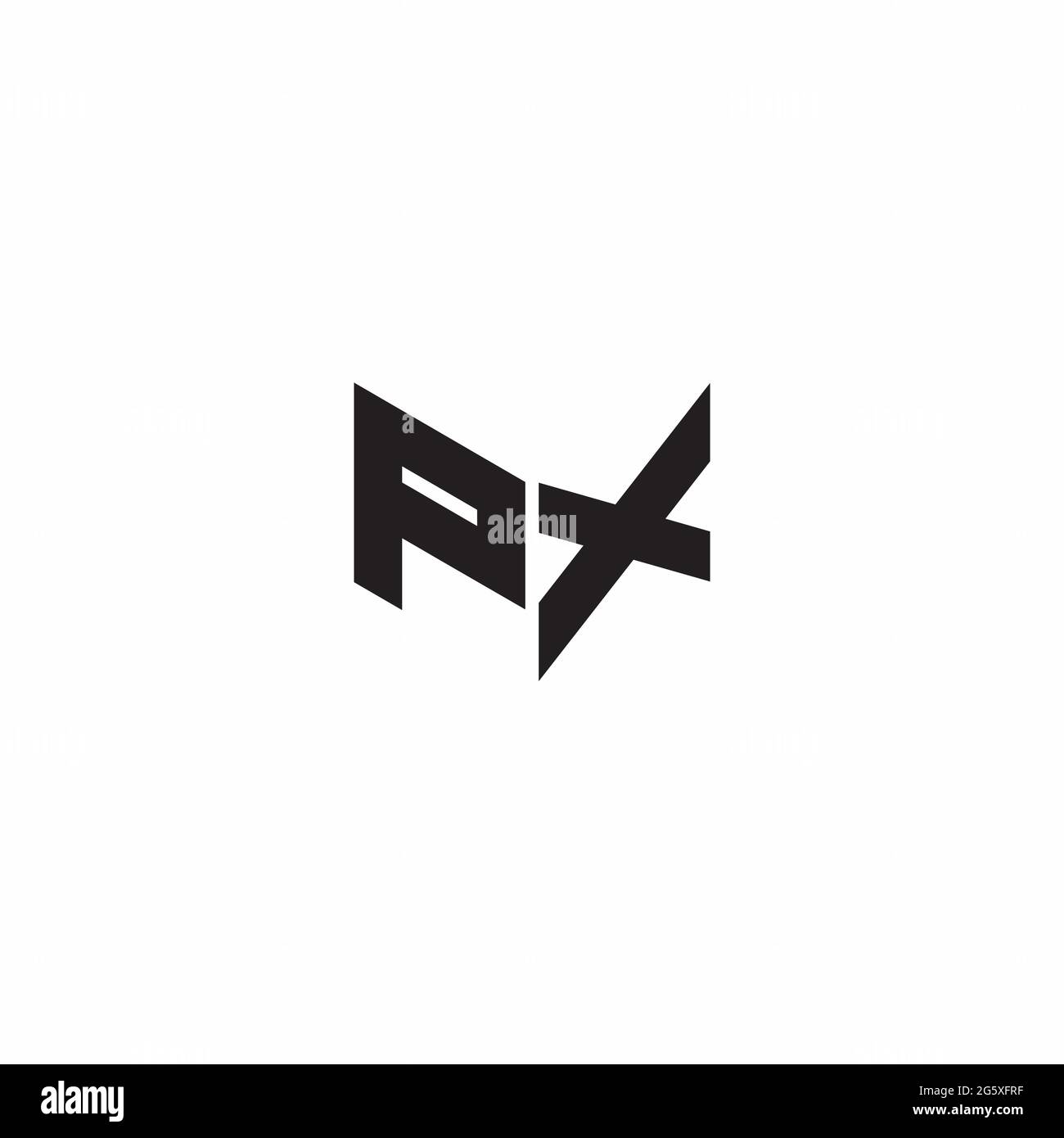 Lettre de logo Monogram modèle de conception initiale isolé sur fond blanc Illustration de Vecteur