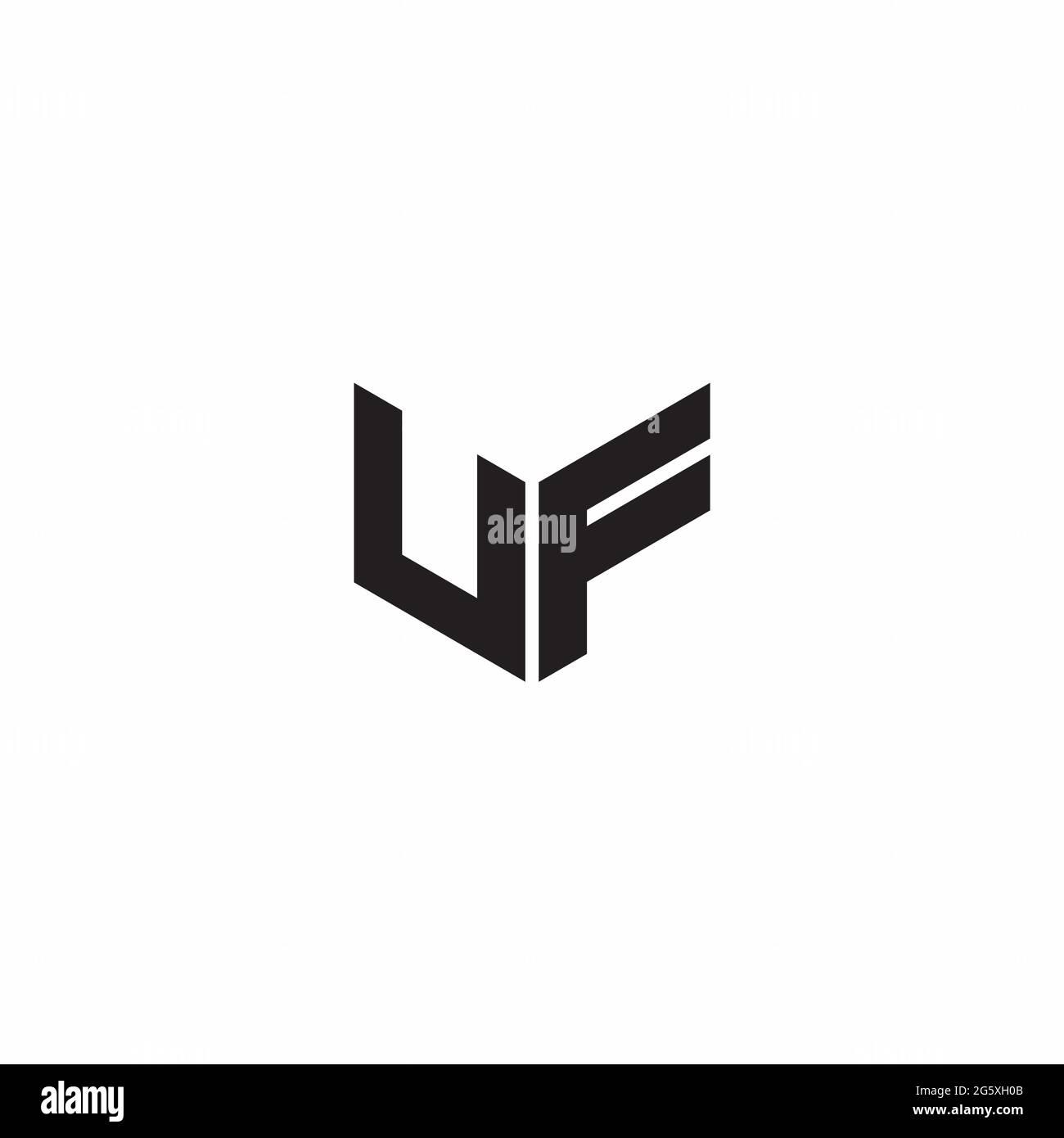 Lettre de logo Monogram modèle de conception initiale isolé sur fond blanc Illustration de Vecteur