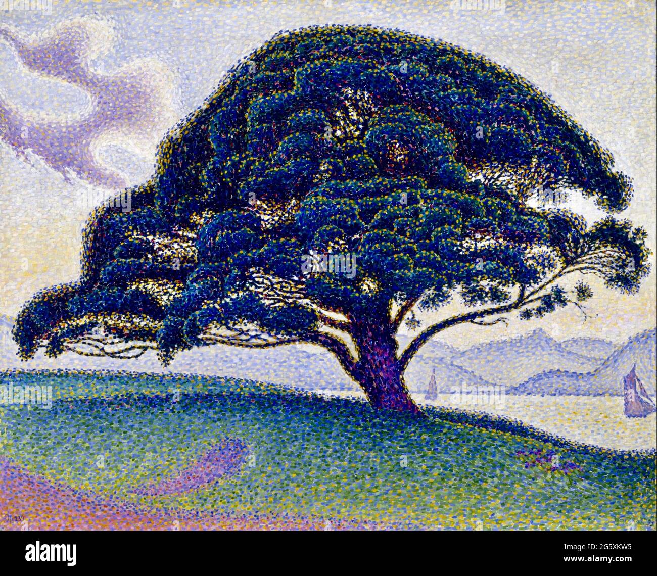 Œuvre de Paul Signac intitulée le pin Bonaventure Banque D'Images