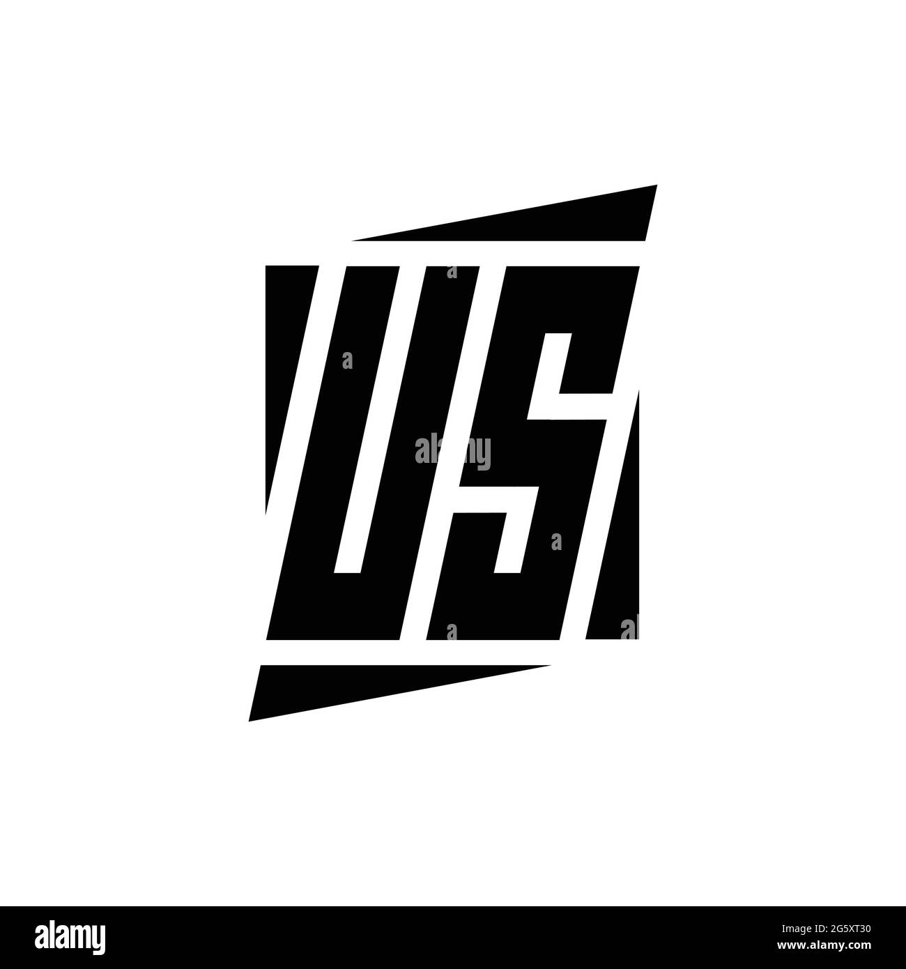 MONOGRAMME LOGO AMÉRICAIN avec modèle de conception de style moderne isolé sur fond blanc Illustration de Vecteur