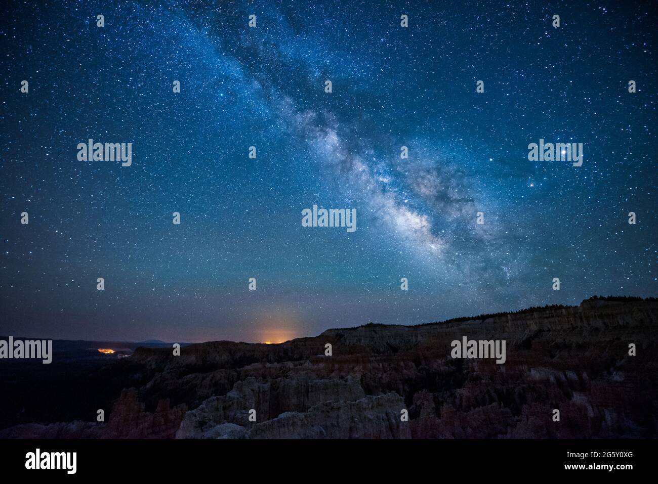 Par le centre de la voie lactée Banque D'Images