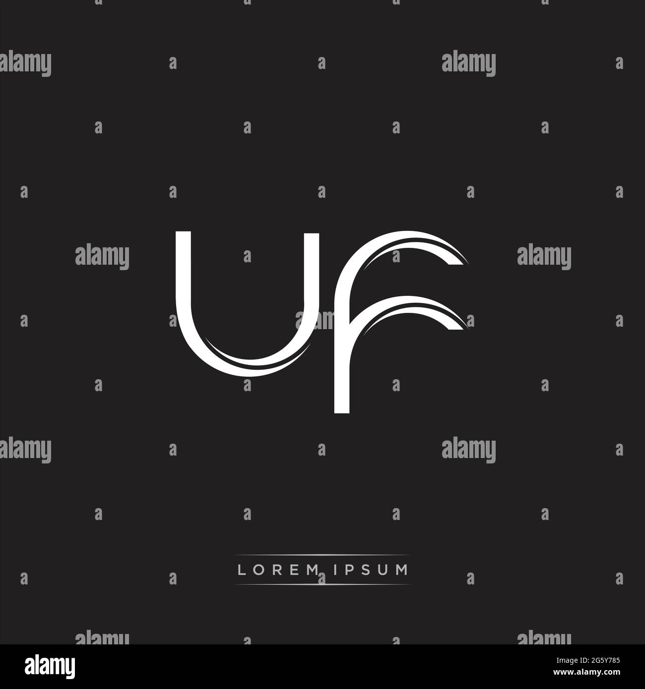 Lettre initiale logo en minuscules et en majuscules modèle de monogramme moderne isolé des couleurs noir et blanc avec vecteur 10 Illustration de Vecteur