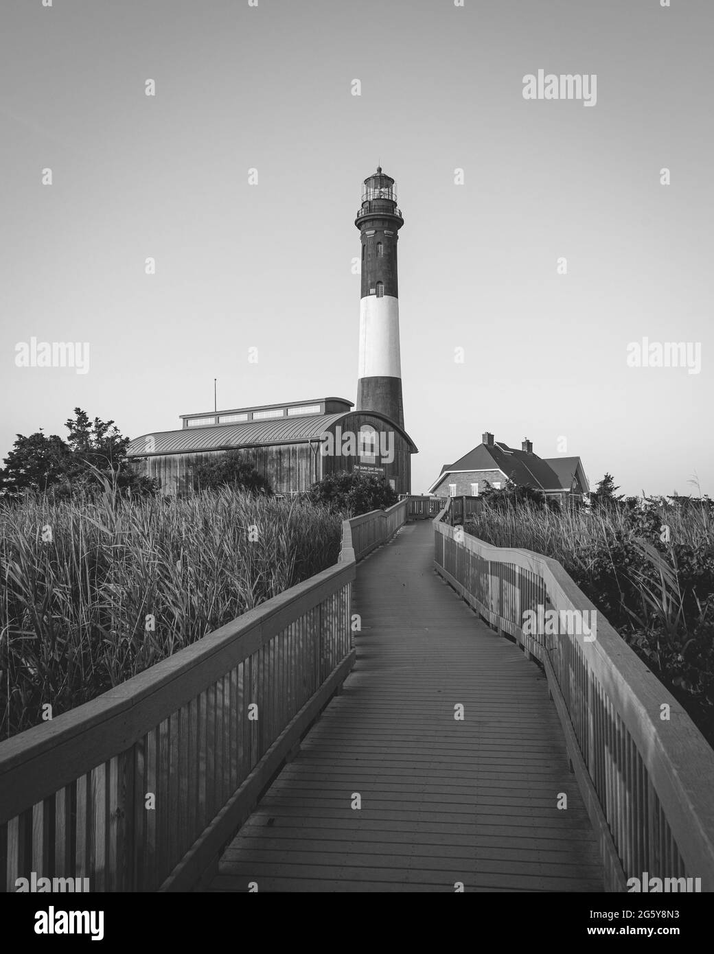 Phare de Fire Island, à Fire Island National Seashore, long Island, New York Banque D'Images