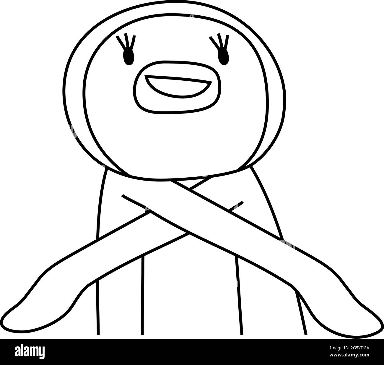 C'est une illustration de Penguin qui vous guide en pointant votre doigt Illustration de Vecteur