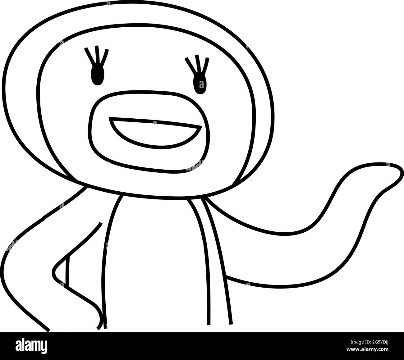 C'est une illustration de Penguin qui vous guide en pointant votre doigt Illustration de Vecteur