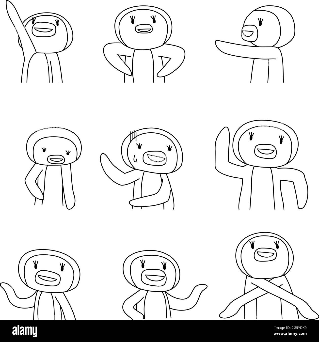 C'est une illustration de Penguin qui vous guide en pointant votre doigt Illustration de Vecteur