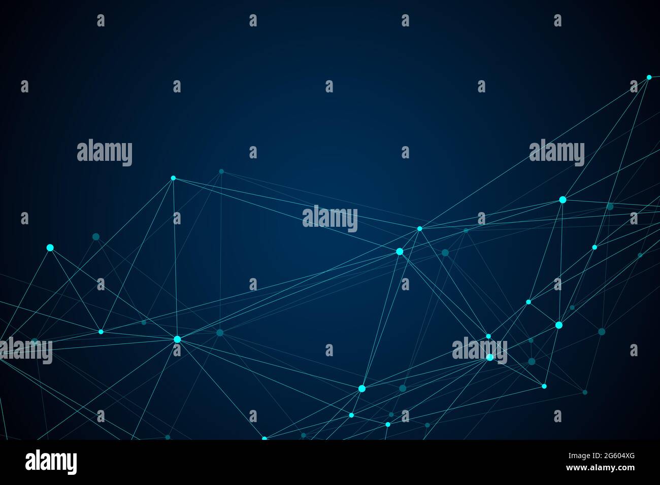 Visualisation des Big Data. Représentation de réseaux sociaux ou d'analyses d'entreprise. Graphiques abstraits. Illustration futuriste de l'infographie. Banque D'Images