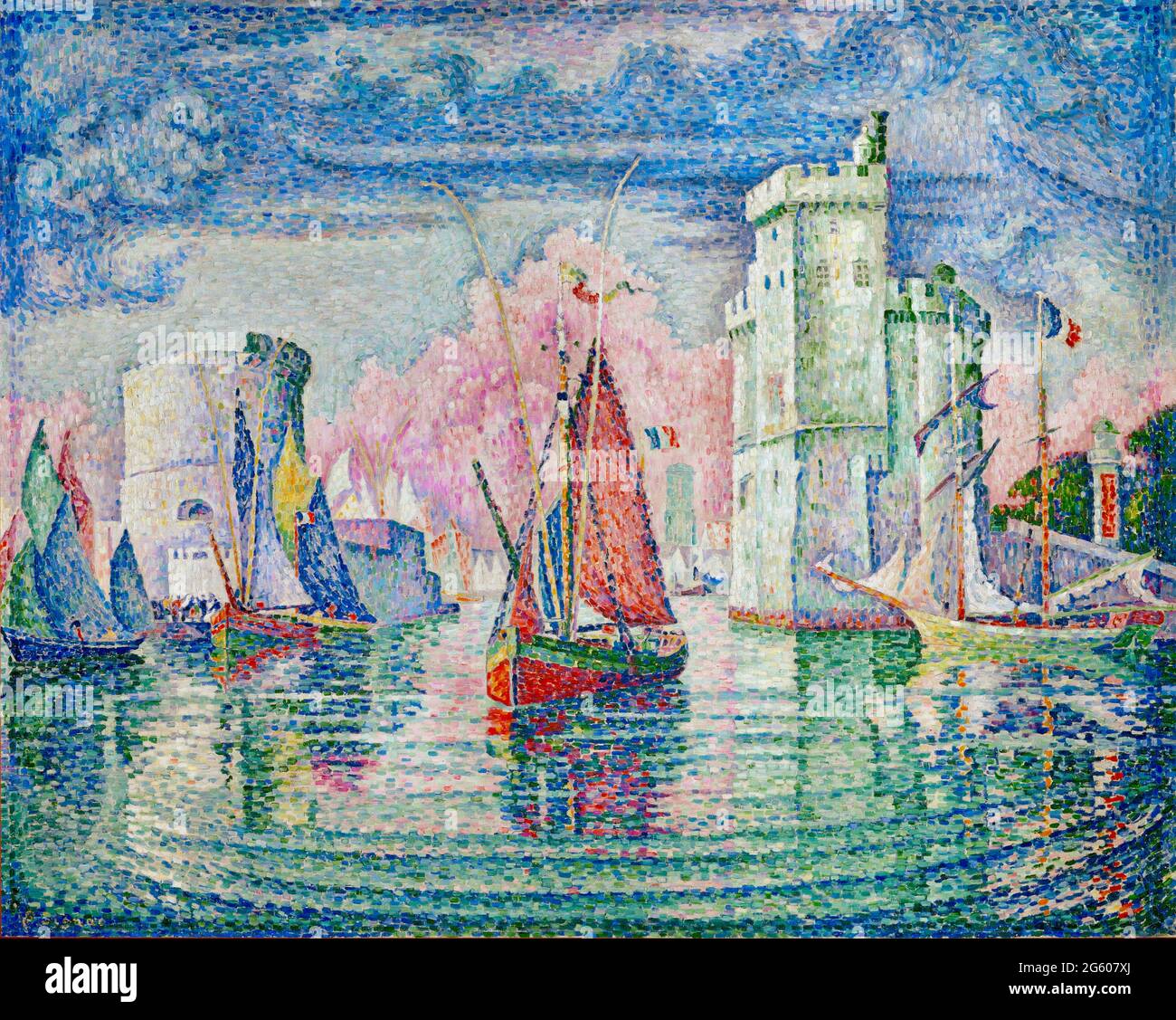 Œuvre Paul Signac intitulée entre du Port de la Rochelle Banque D'Images