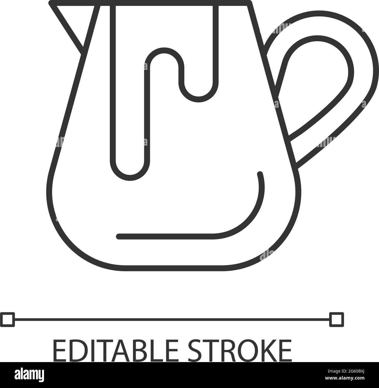 Icône linéaire du pot à lait Illustration de Vecteur