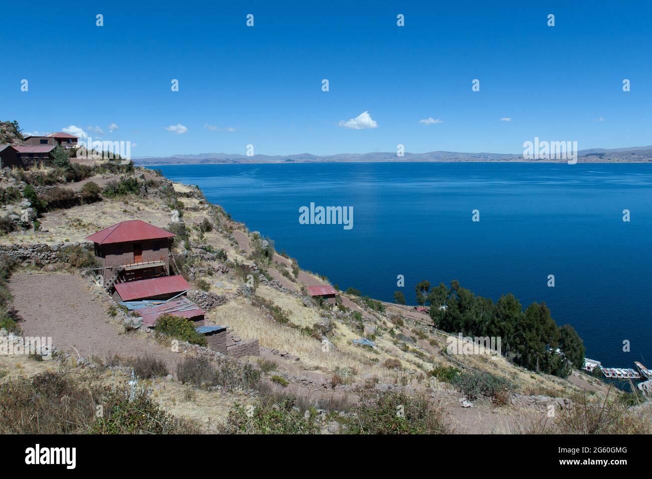 Île Taquile Pérou titicaca lac août 2009 Banque D'Images