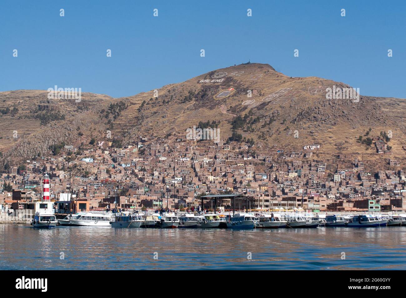 Puno, Peru' - août 2009 - vue panoramique de la ville Puno Titicaca Lac Peru' Banque D'Images