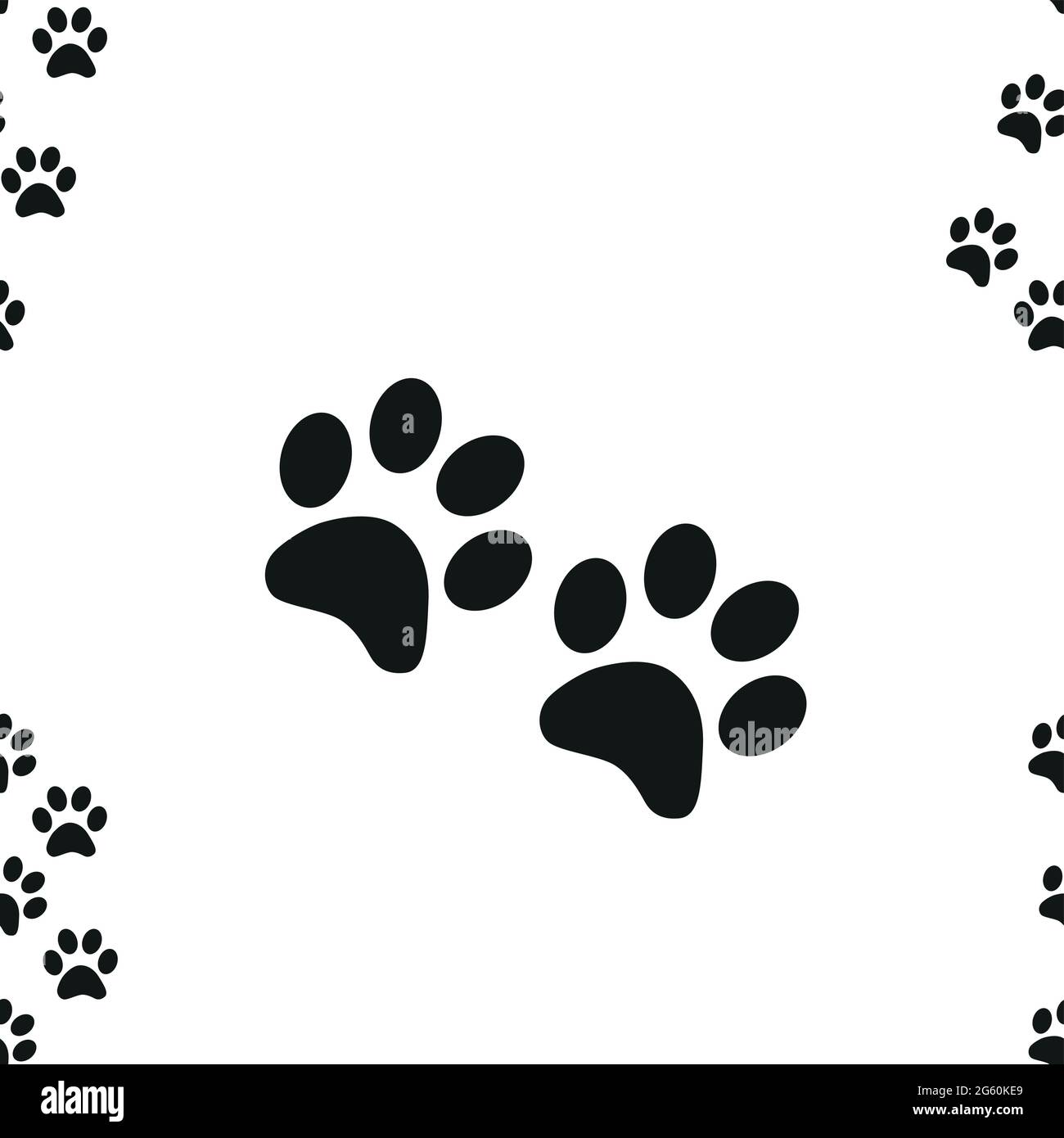Motif Sans Couture Pour L Empreinte Animale Empreintes D Un Chat D Un Chien D Un Ours D Un Lion D Un Leopard Et D Autres Animaux Image Vectorielle Stock Alamy