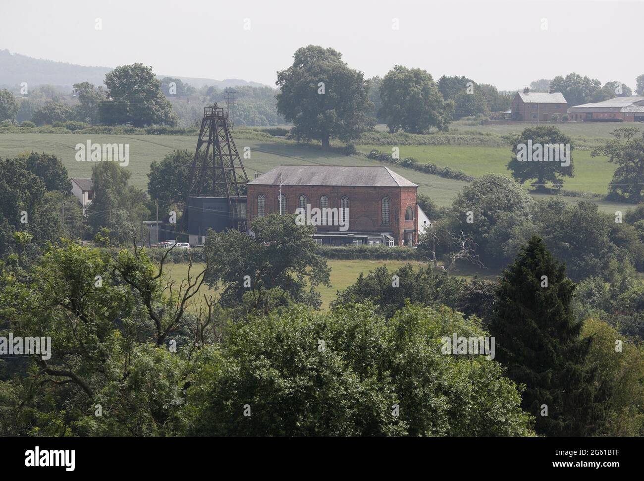 Swannington, Leicestershire, Royaume-Uni. 1er juillet 2021. Vue générale de l'ancienne mine de charbon Calcutta. Swannington est un ancien village minier situé entre-wee Banque D'Images