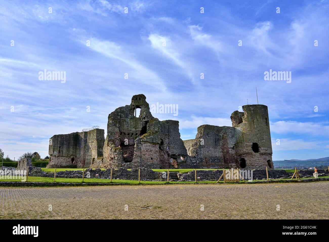 Château de Rhuddlan situé à Rhuddlan, Denbighshire, au nord du pays de Galles. Banque D'Images
