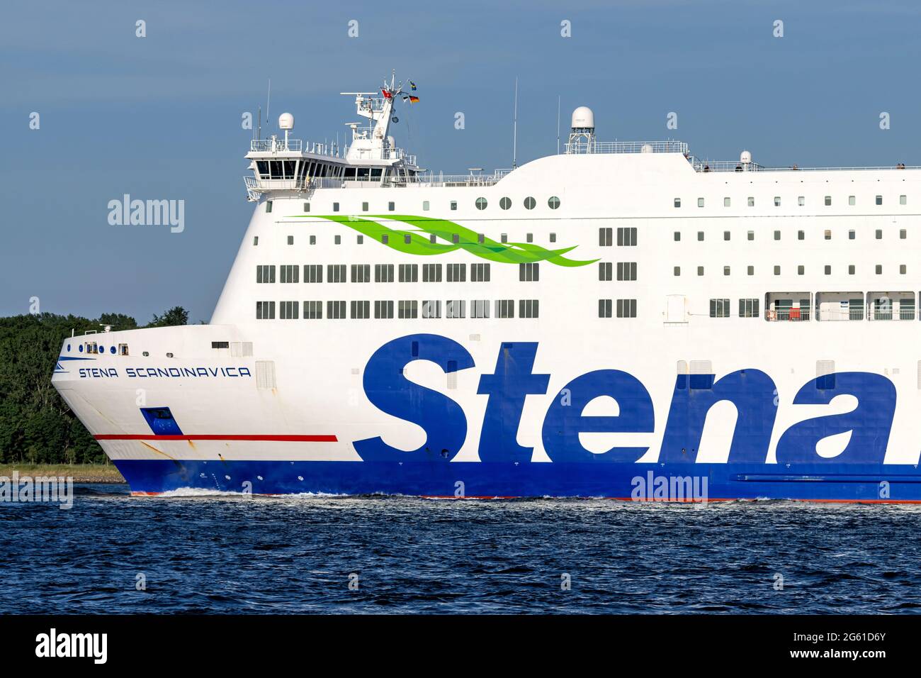 Stena Line ferry STENA SCANDINAVICA dans le fjord de Kiel Banque D'Images