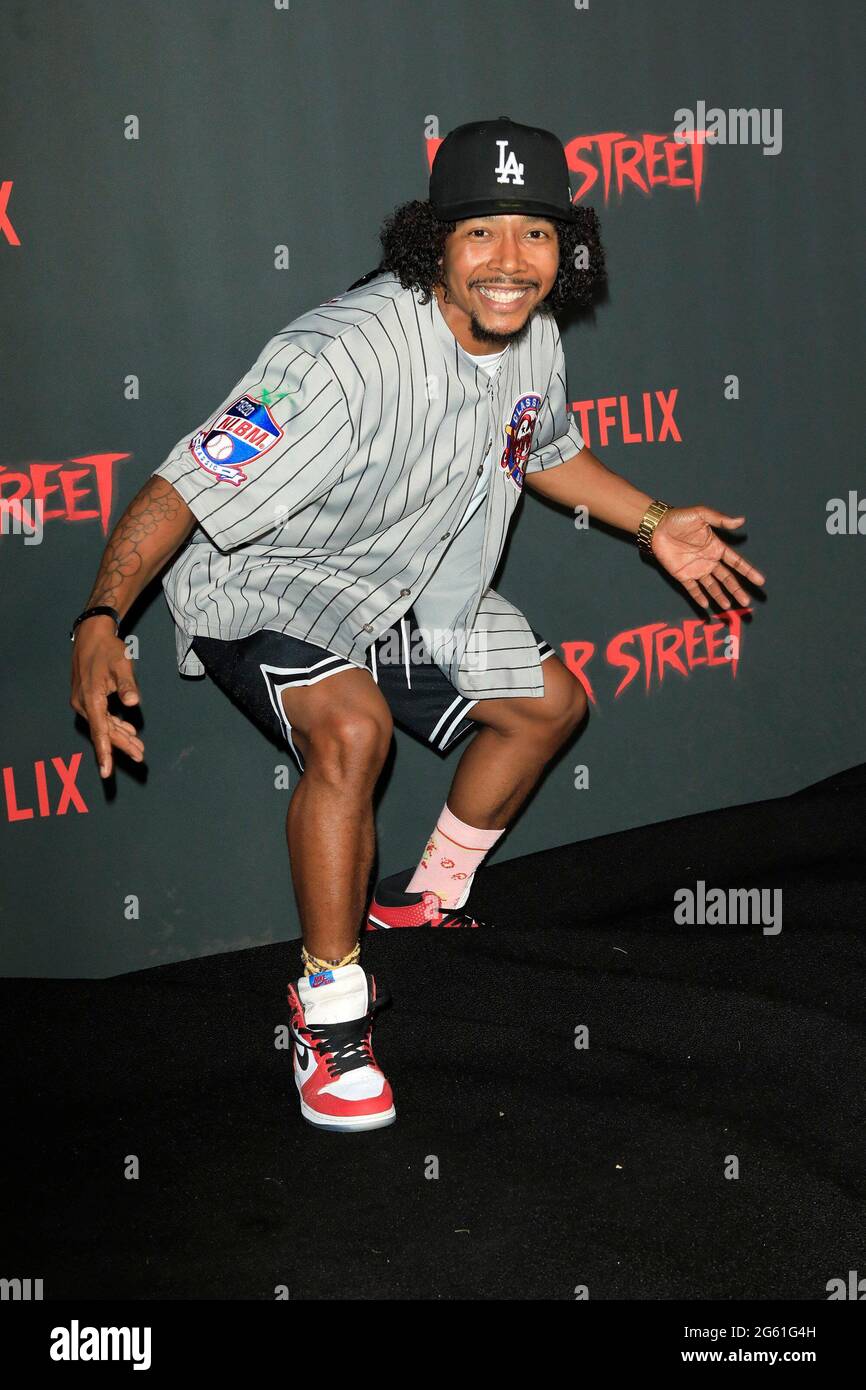 Allen Maldonado aux arrivées pour FEAR STREET Netflix Trilogy Premiere, L.A. State Historic Park, Los Angeles, CA 28 juin 2021. Photo de : Collection Priscilla Grant/Everett Banque D'Images