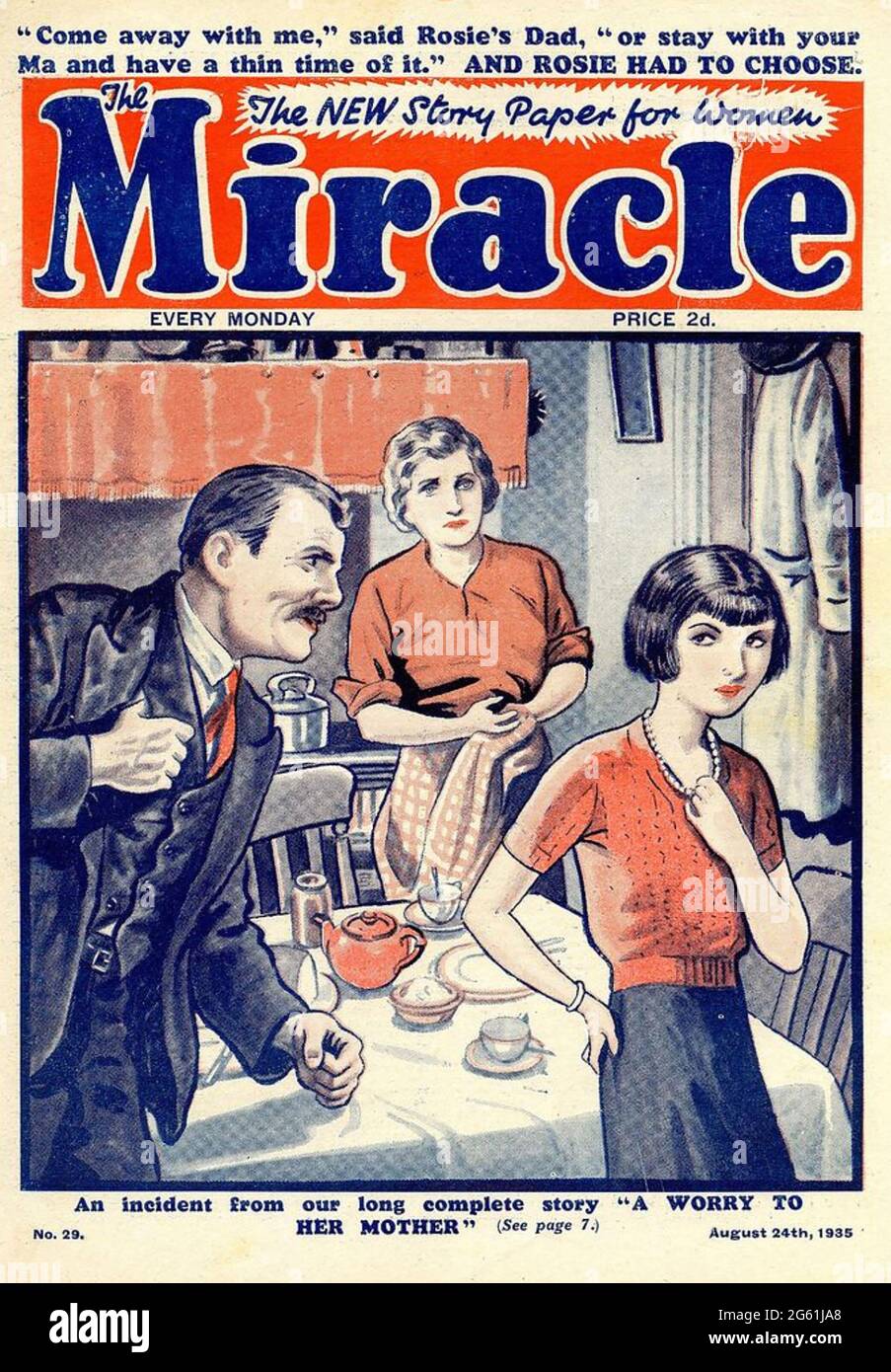 LE MIRACLE défunte magazine mensuel anglais. Édition d'août 1935 Banque D'Images