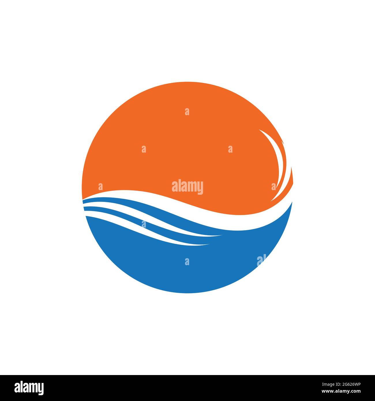 Illustration de la conception vectorielle du logo Water Wave Illustration de Vecteur