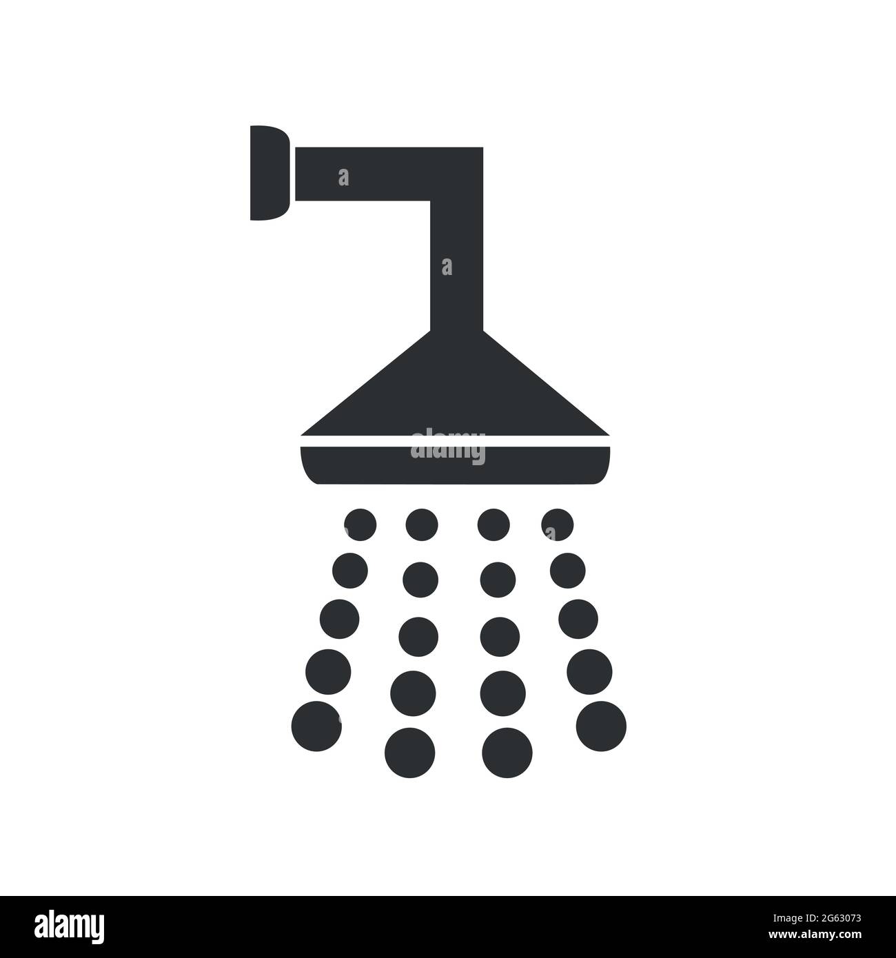 L'eau dans la douche icône pour la compagnie de plomberie. Vecteur de brut Illustration de Vecteur