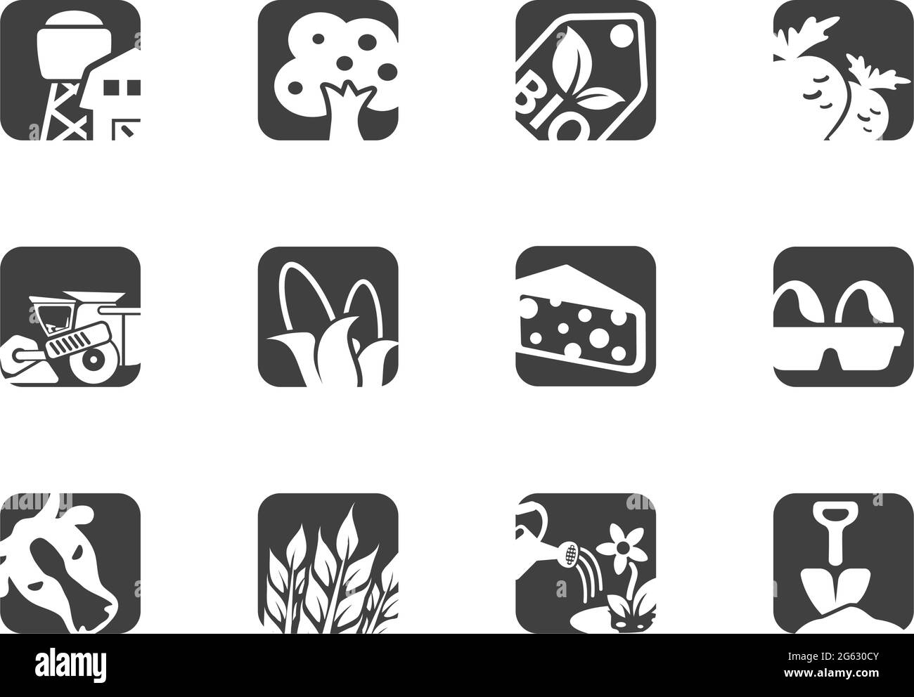 Icon Set agricole Illustration de Vecteur