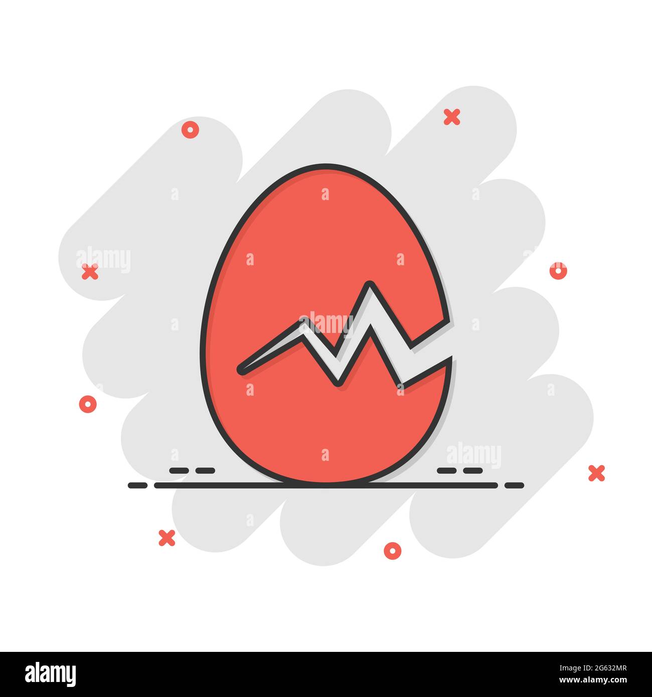 L'icône d'oeufs dans le style. Petit-déjeuner vector illustration sur fond blanc isolé. Concept d'entreprise de la coquille. Illustration de Vecteur