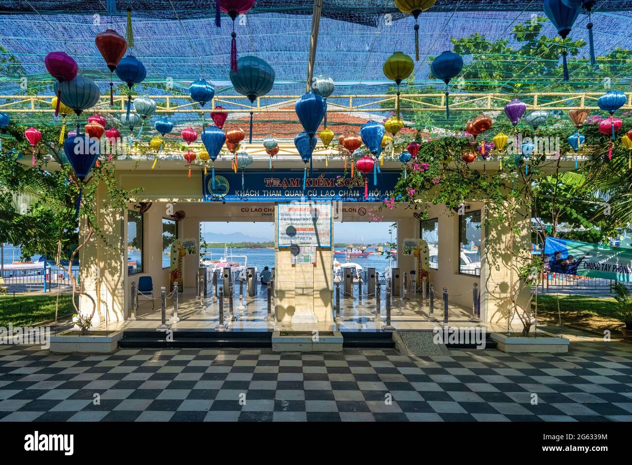 Port express de bateaux de Hoi an à l'île de Cu Lao Cham près de Da Nang et Hoi an, Vietnam Banque D'Images