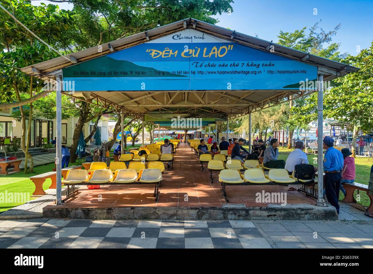Port express de bateaux de Hoi an à l'île de Cu Lao Cham près de Da Nang et Hoi an, Vietnam Banque D'Images