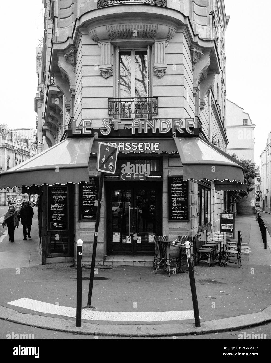Le Cafe Brasserie St André à Paris, France Banque D'Images