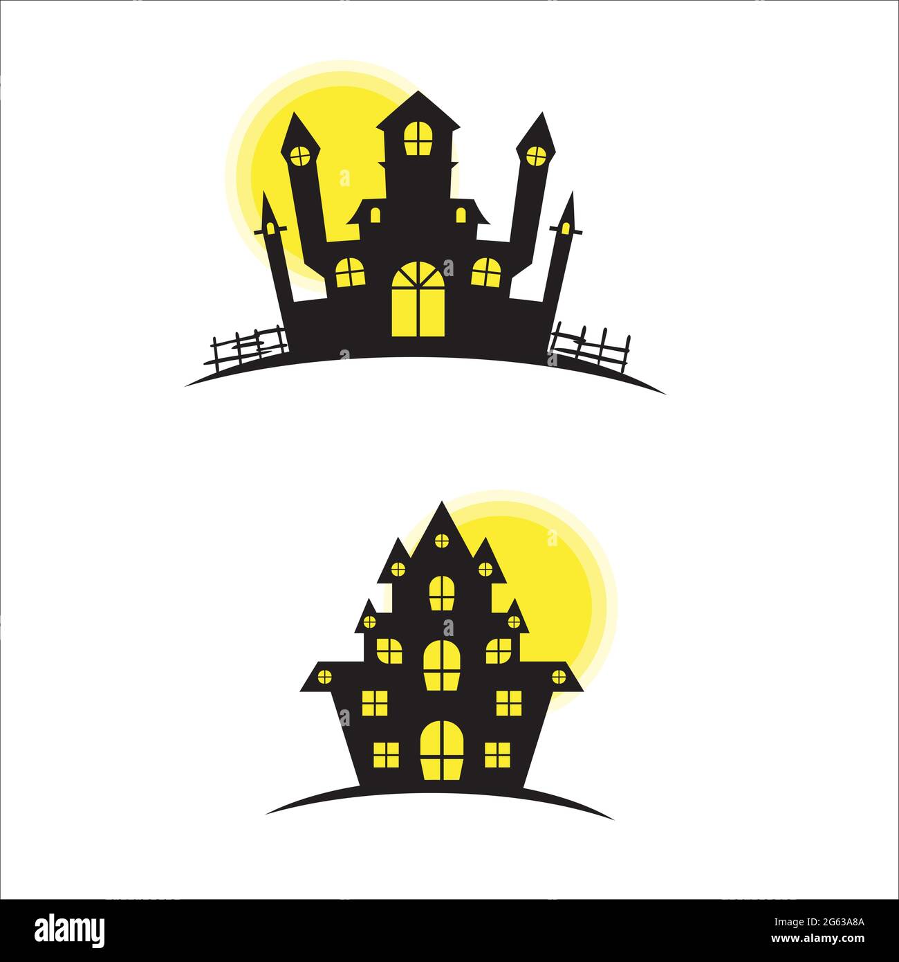 Modèle de conception d'illustration vectorielle d'arrière-plan maison halloween Illustration de Vecteur