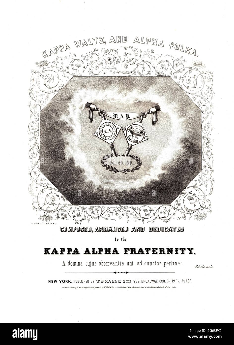 Kappa Waltz et Alpha Polka. 1848 feuilles de music Banque D'Images