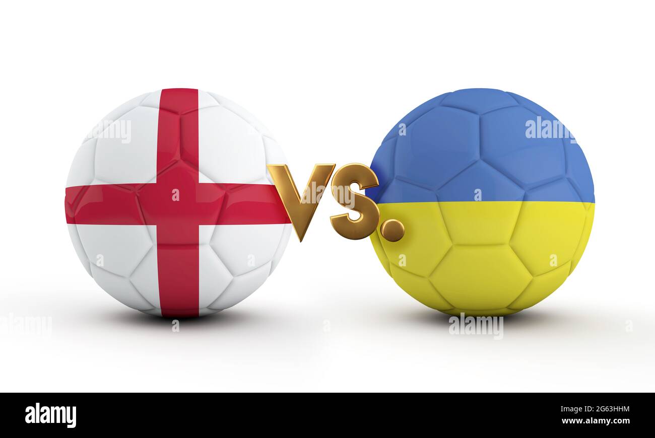 République tchèque contre. Match de football du Danemark. Drapeaux et football. Rendu 3D Banque D'Images
