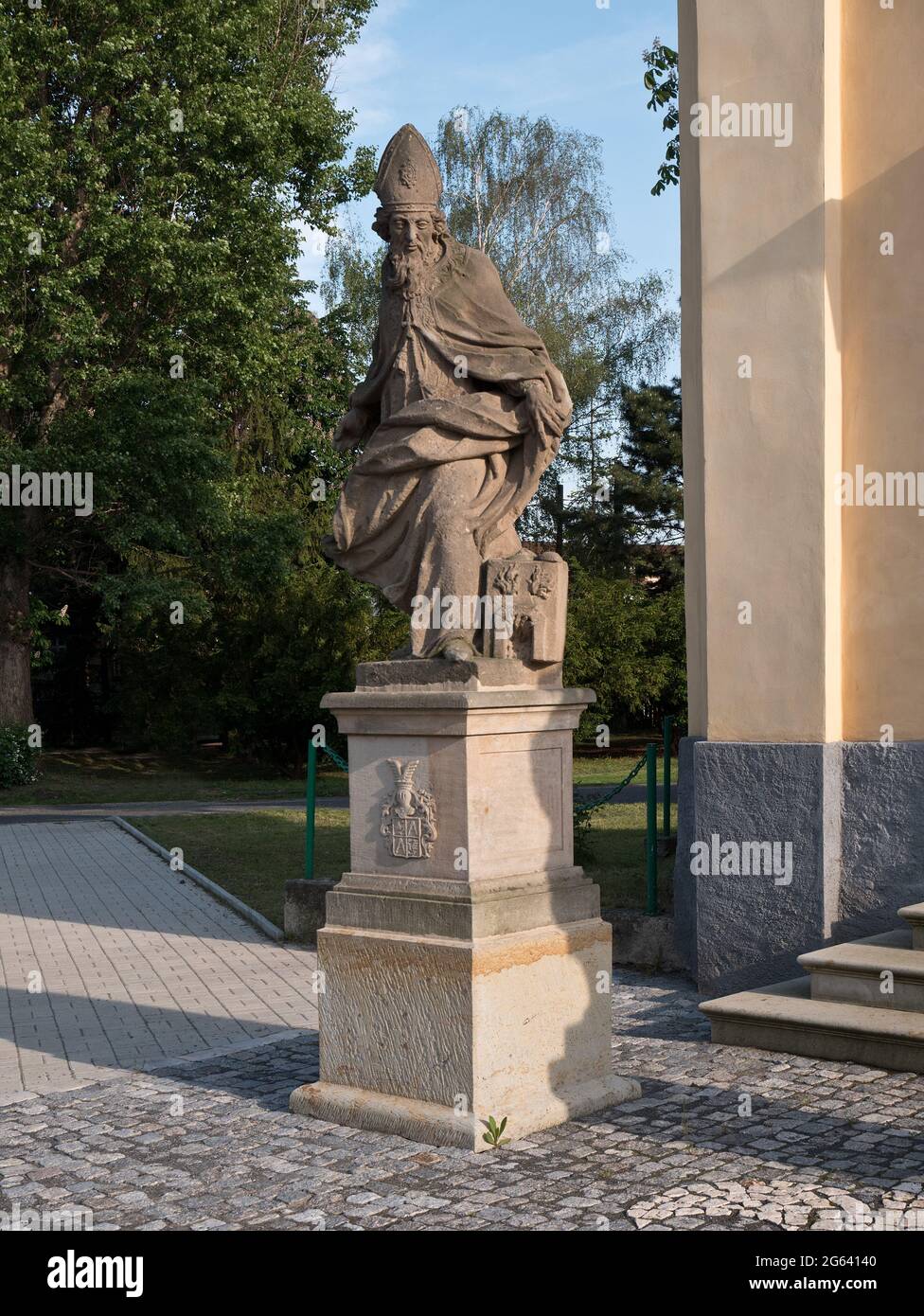 Statue de Saint Allemand de Paris. Banque D'Images