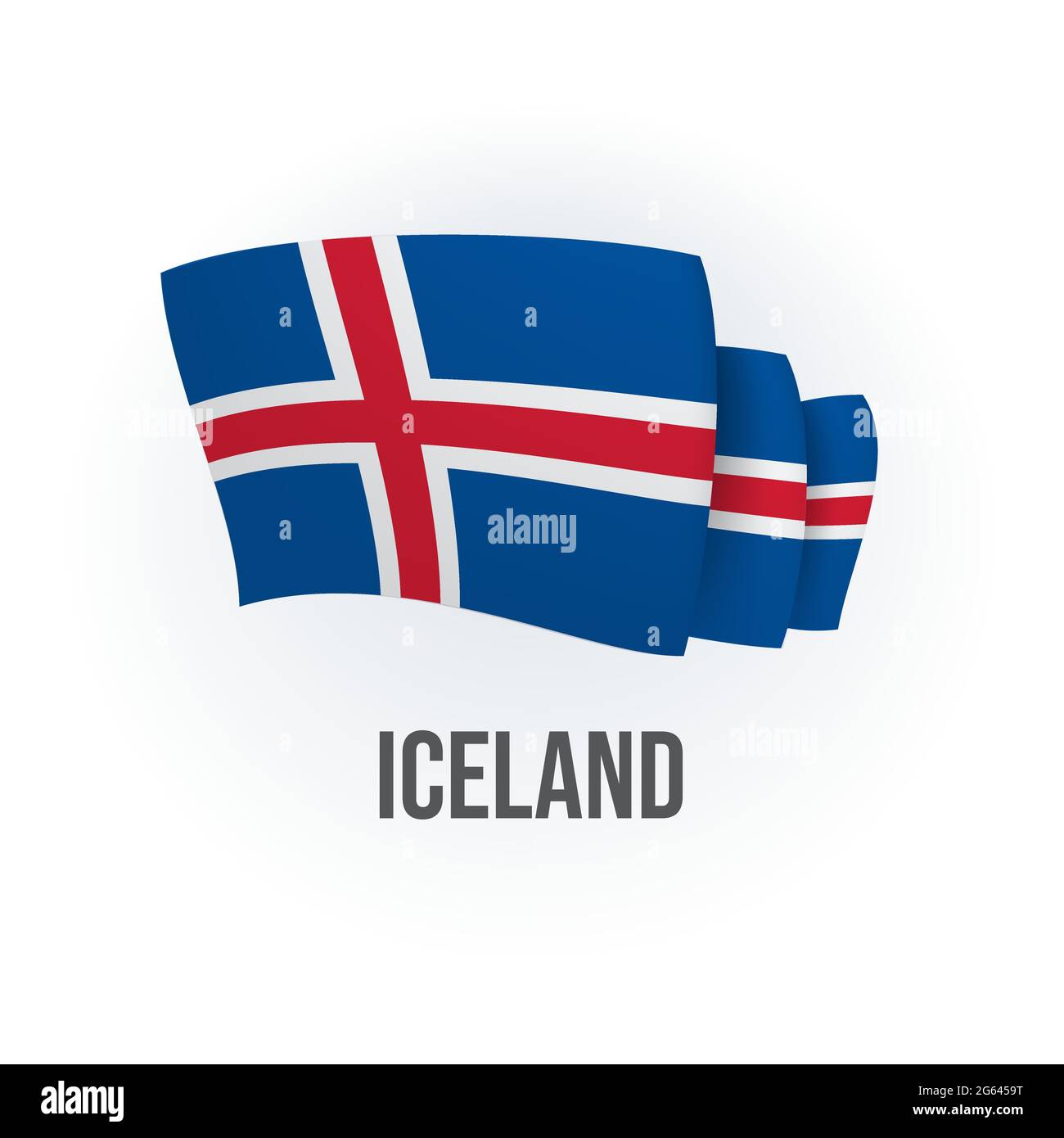Drapeau vectoriel de l'Islande. L'Islande signe le drapeau. Illustration vectorielle. Illustration de Vecteur