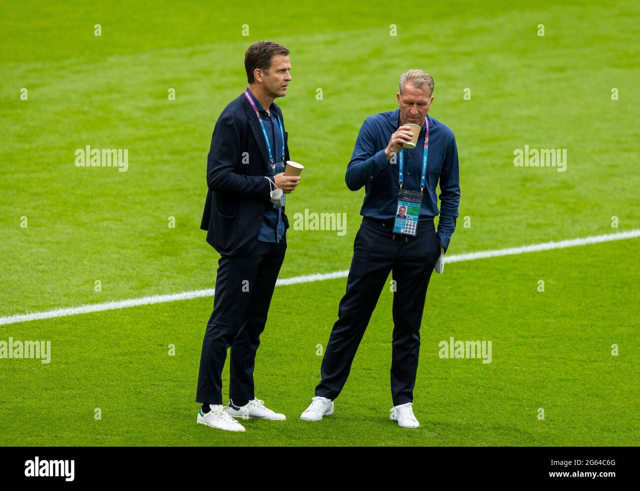 Responsable Oliver Bierhoff (Deutschland), Torwarttrainer Andreas Köpke (Deutschland) Angleterre - Deutschland Londres, 29.06.2021, Fussball, saison 2020/21 Banque D'Images