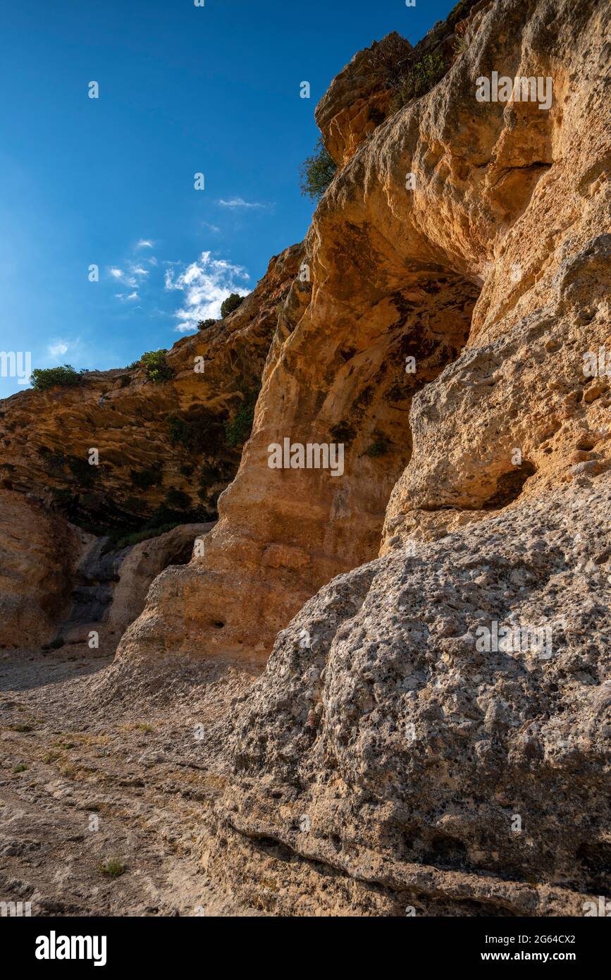 Grottes de Zaen (âge de bronze), village de Zaen, Campo de San Juan, Moratalla, Región de Murcia, España Banque D'Images