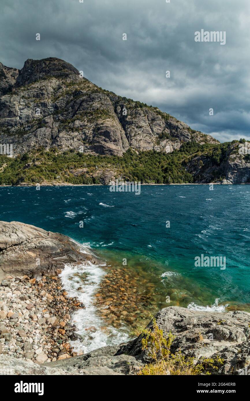 Baie Bahia Lopez dans le lac Nahuel Huapi près de Bariloche, Argentine Banque D'Images