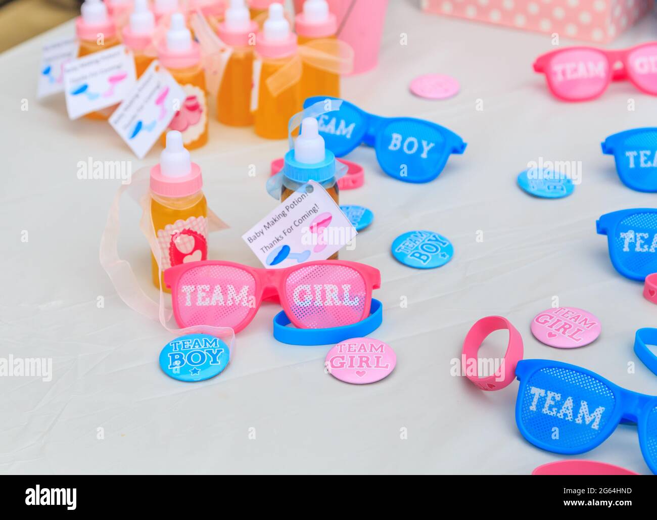 Décoration de fête rose et bleue pour hommes Banque D'Images