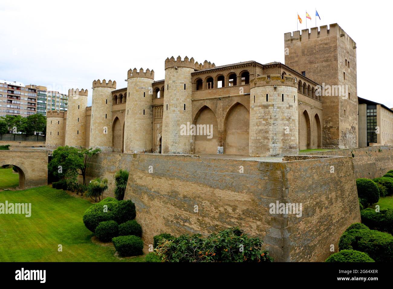 Palais Aljaferia du XIe siècle à Saragosse Aragon Espagne Banque D'Images