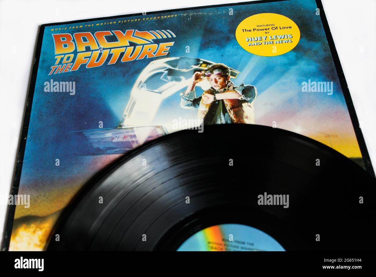 Retour à la couverture de l'album film Motion Picture Soundtrack LP Vinyl Banque D'Images